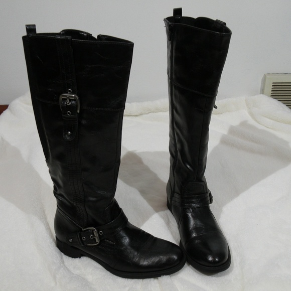 BareTraps Shoes - BareTraps Buckled Calf Riding Boots - 6.5